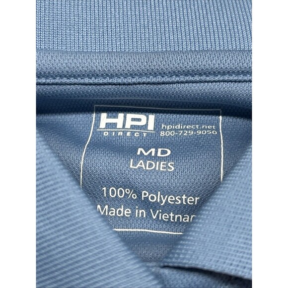 HPI Direct Women's Walgreens Employee Uniform Polo Shirt Blue Med Short Sleeve - Picture 3 of 5